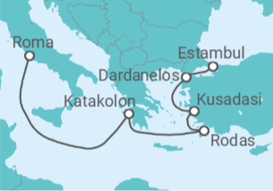 Itinerario del Crucero Turquía, Grecia - Cunard