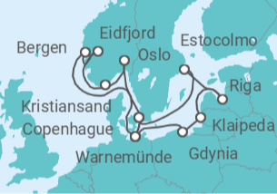 Itinerario del Crucero Capitales Bálticas y Fiordos Noruegos - MSC Cruceros