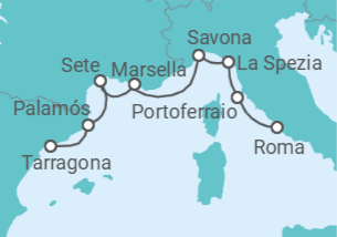 Itinerario del Crucero Mediterráneo luminoso - Oceania Cruises