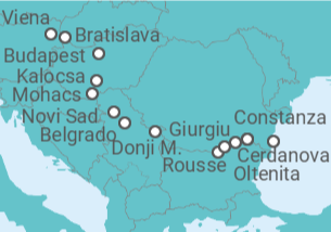 Itinerario del Crucero Del Danubio Azul al Mar Negro - CroisiEurope