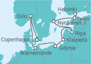 Itinerario del Crucero Noruega, Alemania, Polonia, Lituania, Letonia, Suecia, Estonia - NCL Norwegian Cruise Line