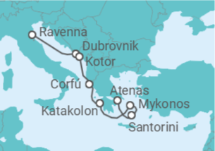 Itinerario del Crucero Croacia, Montenegro, Grecia 2027 - NCL Norwegian Cruise Line