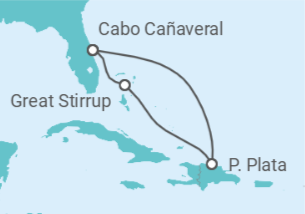 Itinerario del Crucero Caribe: Great Stirrup Cay y República Dominicana - NCL Norwegian Cruise Line