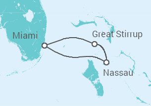 Itinerario del Crucero Bahamas: Great Stirrup Cay y Nasáu - NCL Norwegian Cruise Line