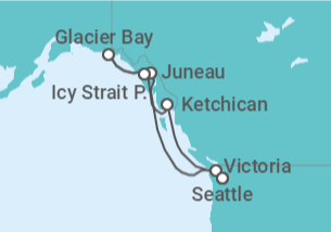 Itinerario del Crucero Alaska - NCL Norwegian Cruise Line