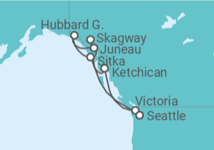 Itinerario del Crucero Alaska - NCL Norwegian Cruise Line
