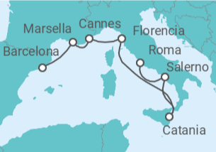 Itinerario del Crucero Italia, Francia - NCL Norwegian Cruise Line