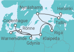 Itinerario del Crucero El Báltico: Alemania y Suecia  - NCL Norwegian Cruise Line