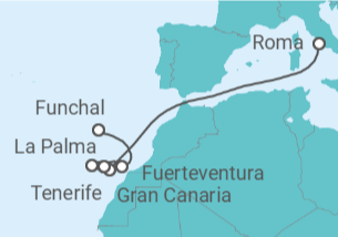 Itinerario del Crucero Desde Roma a Funchal - MSC Cruceros