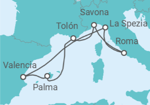 Itinerario del Crucero Historia y belleza natural - Costa Cruceros