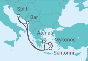 Itinerario del Crucero Croacia, Montenegro, Grecia - Celebrity Cruises