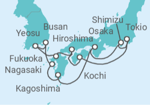 Itinerario del Crucero Viaje completo Japón - Con vuelos - Holland America Line