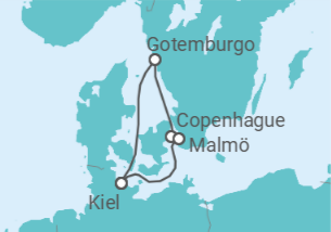 Itinerario del Crucero Diversidad en el mar Báltico - Nicko Cruises