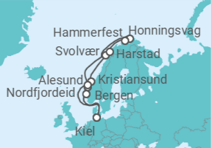 Itinerario del Crucero El oeste de Noruega en el punto de mira - Nicko Cruises