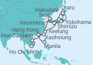 Itinerario del Crucero Ciudades modernas y tradición asiática - Nicko Cruises