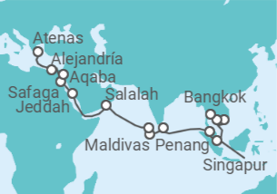 Itinerario del Crucero De Vietnam hasta Atenas - Nicko Cruises