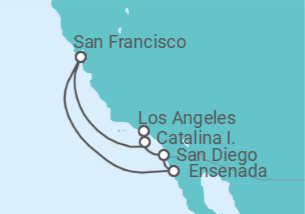 Itinerario del Crucero Costas de California - Princess Cruises