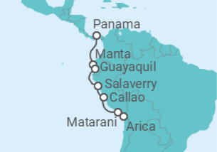 Itinerario del Crucero Navidad y noche vieja en la costa del Pacífico - Nicko Cruises