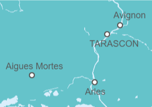 Itinerario del Crucero Crucero de Navidad por los canales de Provenza Paradas históricas y sabores de antaño - CroisiEurope