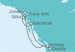 Itinerario del Crucero Alaska - Holland America Line