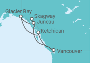 Itinerario del Crucero Alaska - Holland America Line
