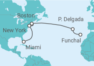 Itinerario del Crucero Desde Funchal a Miami - MSC Cruceros