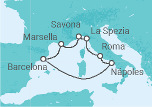 Itinerario del Crucero Paisajes marinos y tradiciones - Costa Cruceros