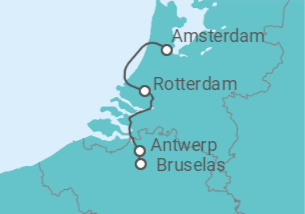 Itinerario del Crucero Crucero por Bélgica y Países Bajos  - CroisiEurope