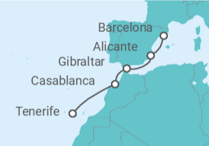 Itinerario del Crucero España, Gibraltar, Marruecos - Explora Journeys