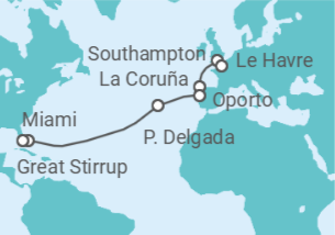 Itinerario del Crucero España y Portugal - NCL Norwegian Cruise Line