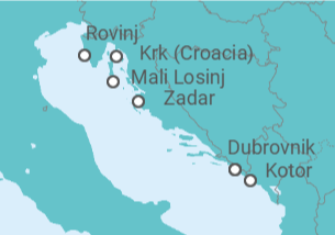Itinerario del Crucero Crucero en familia - Esplendor del Adriático Norte - Escalas históricas y belleza natural entre Croa - CroisiMer