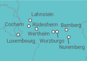 Itinerario del Crucero Ríos y castillos de Europa  - AmaWaterways