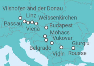 Itinerario del Crucero Gran Danubio - AmaWaterways