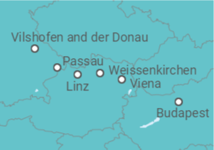 Itinerario del Crucero El romántico Danubio - AmaWaterways