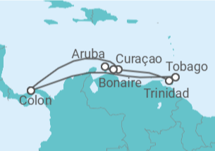 Itinerario del Crucero Caribe Sur - Royal Caribbean