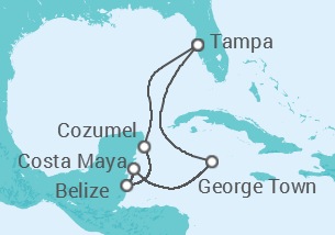 Itinerario del Crucero México, Belice, Islas Caimán - Royal Caribbean