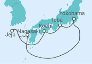 Itinerario del Crucero Japón y Corea - Princess Cruises