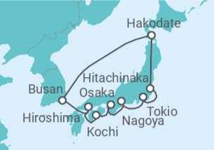 Itinerario del Crucero Japón, Corea Del Sur - Princess Cruises