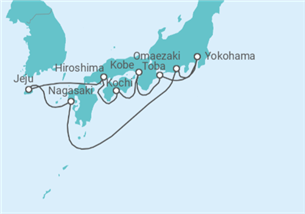 Itinerario del Crucero Explorador de Japón - Princess Cruises