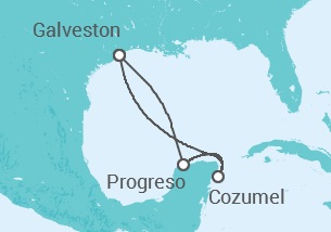 Itinerario del Crucero México - Disney Cruise Line
