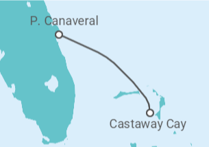 Itinerario del Crucero Estados Unidos (EE.UU.) - Disney Cruise Line