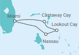 Itinerario del Crucero Bahamas - Disney Cruise Line