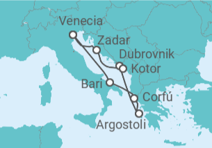 Itinerario del Crucero Bahías de ensueño - Costa Cruceros