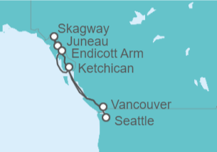 Itinerario del Crucero Alaska - Celebrity Cruises