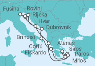 Itinerario del Crucero Un viaje ampliado de patrimonio y arquitectura esplendorosos - Explora Journeys