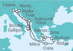 Itinerario del Crucero Un viaje ampliado por islas cautivadoras y costas luminosas - Explora Journeys