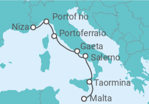 Itinerario del Crucero Italia - Silversea