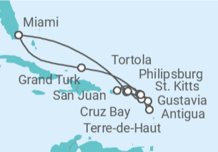 Itinerario del Crucero Un viaje ampliado de horizontes soleados y bahías color zafiro - Explora Journeys