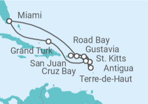 Itinerario del Crucero Un viaje ampliado de maravillas caribeñas e historia costera - Explora Journeys