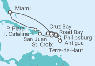 Itinerario del Crucero Un viaje ampliado de armonía tropical y naturaleza - Explora Journeys